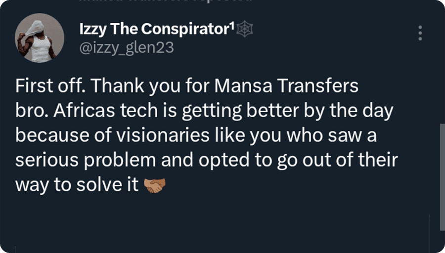 Customer feedback from X